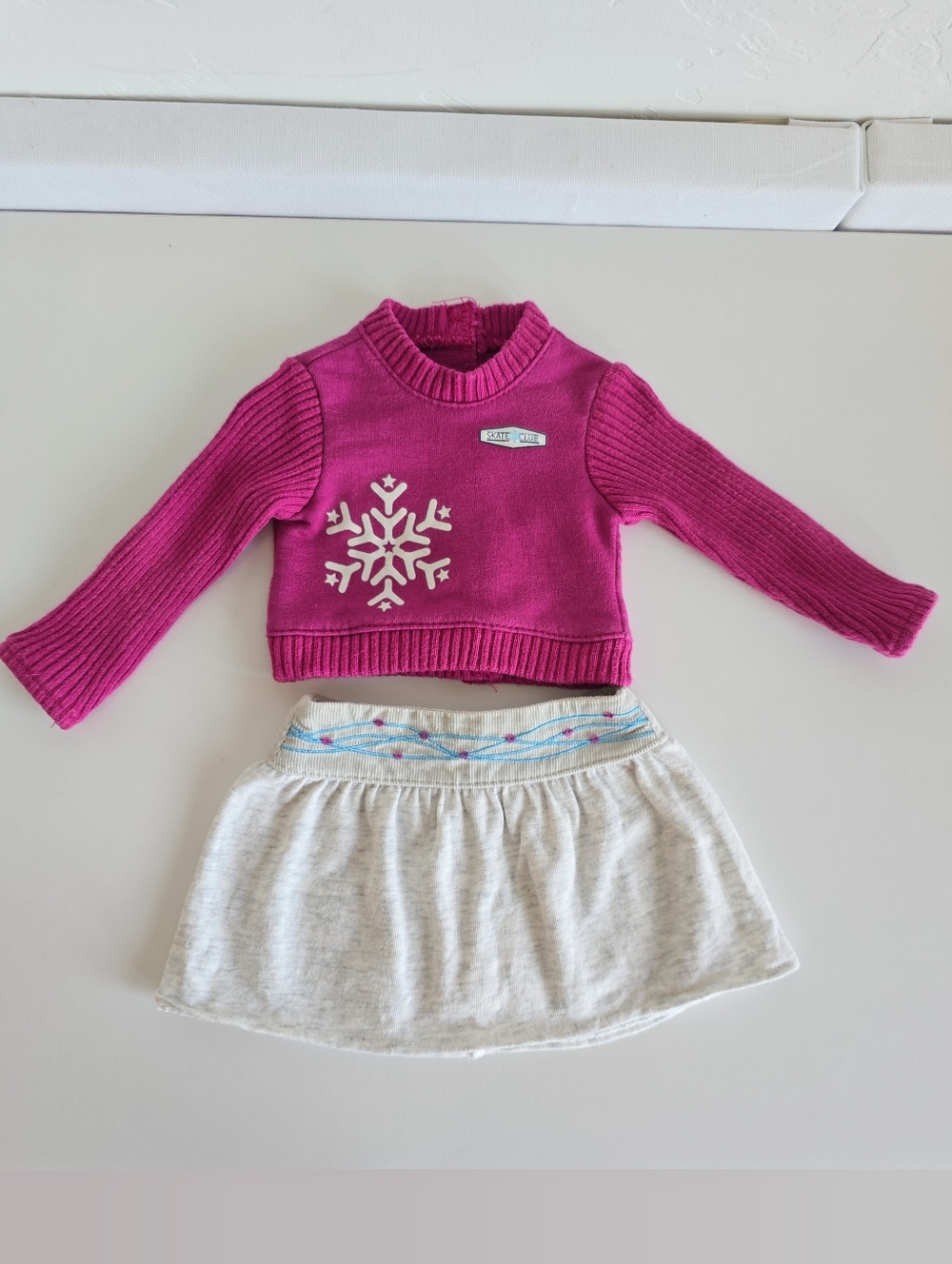 American Girl Doll GOTY 2008 Mia Meet Outfit Partial - Sweater and Skirt Only